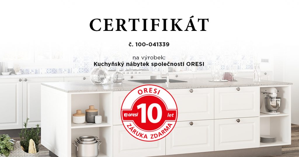 Certifikát kuchyně Oresi